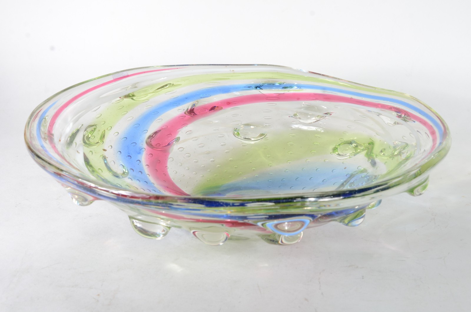 Belíssimo centro de mesa de murano italiano com mesclas coloridas e... - foto 2 de 8