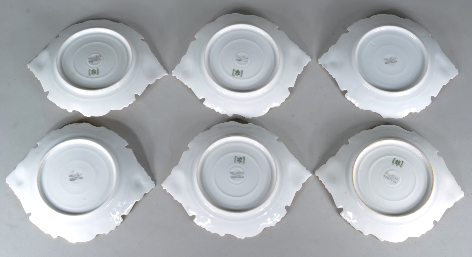 Conjunto com 6 pratos para sobremesa de porcelana France Deposé... - foto 6 de 8