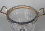 Baccarat (1764),  - Wine cooler/ balde de gelo de cristal francês Baccarat, guarnição de metal, assinado. Pequenos bicados.