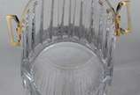 Baccarat (1764),  - Wine cooler/ balde de gelo de cristal francês Baccarat, guarnição de metal, assinado. Pequenos bicados.
