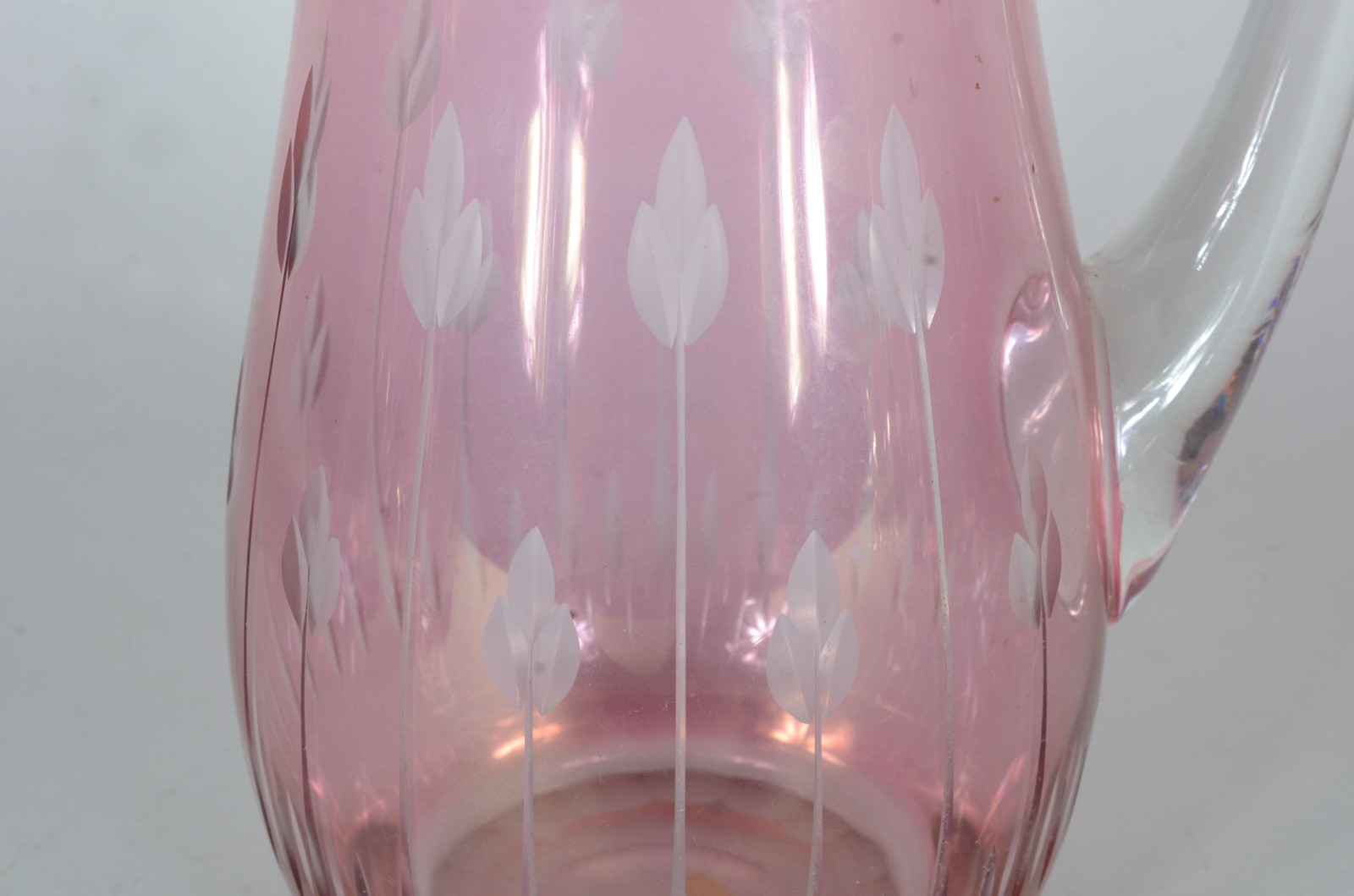 Serviço de copos de cristal Blumenau na cor rosa, lapidados a mão... - foto 3 de 5