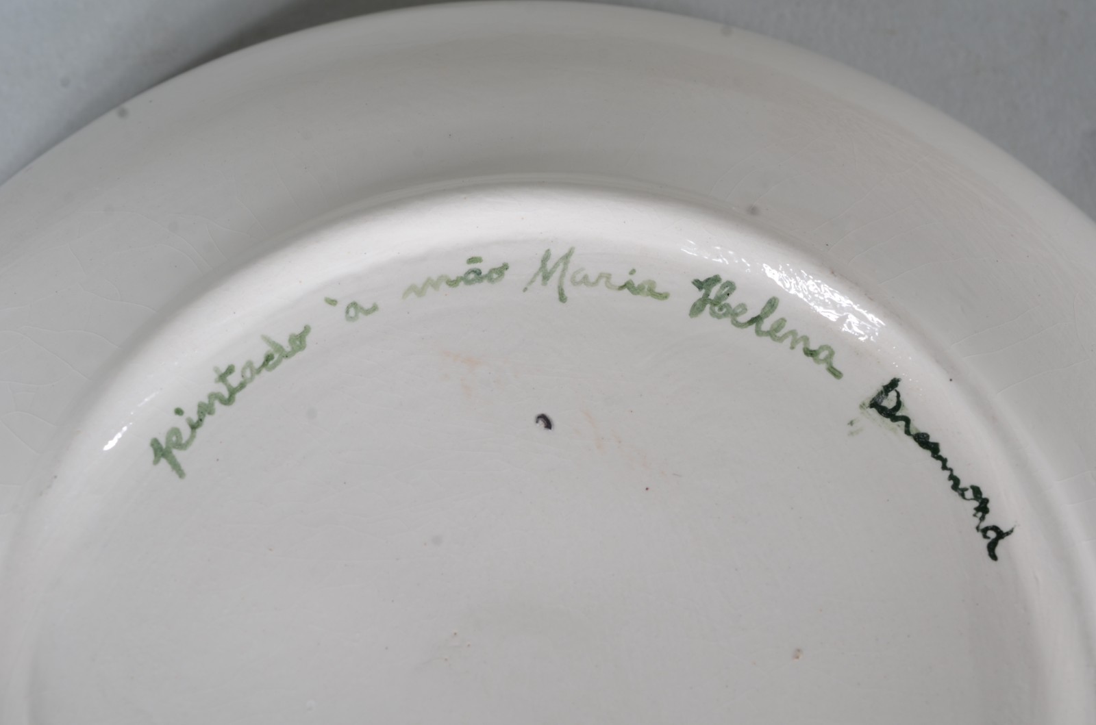 Serviço de jantar de cerâmica pintada à mão com motivos de "coqueiros... - foto 7 de 7