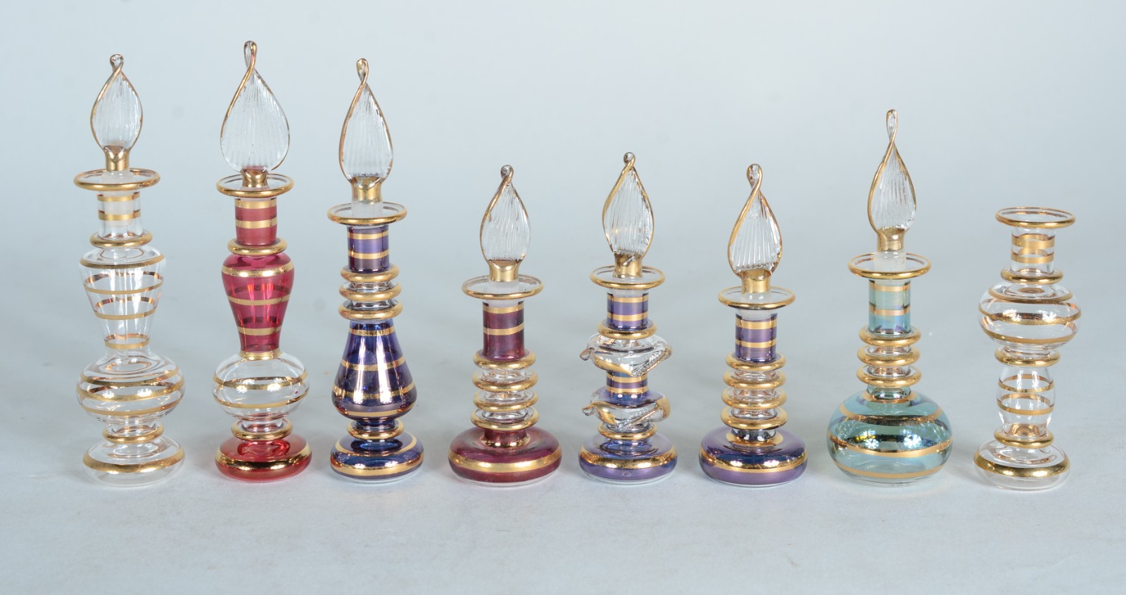 Oito perfumeiros egípcios de vidro. - foto 1 de 4