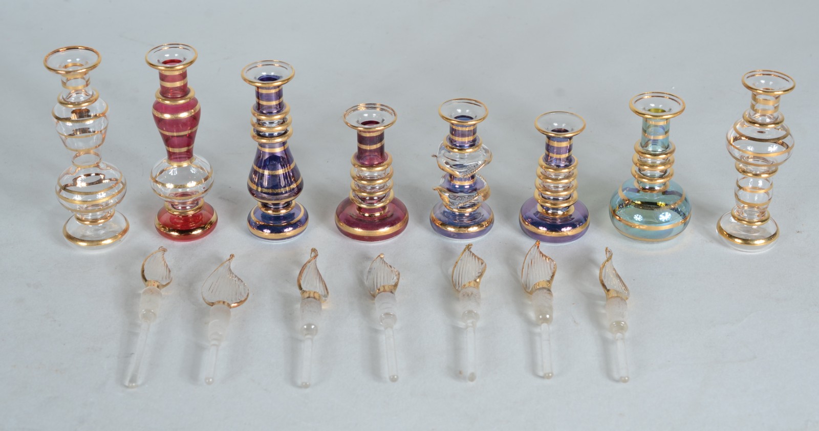 Oito perfumeiros egípcios de vidro. - foto 3 de 4