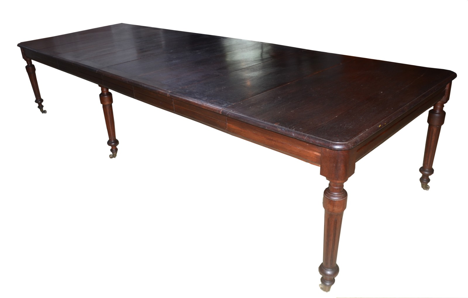 Mesa de jantar de madeira nobre com 6 tábuas extensoras (39 cm x 122... - foto 1 de 5