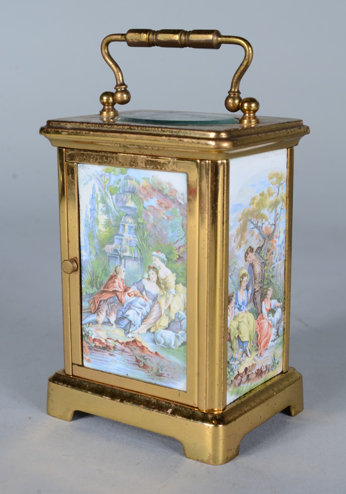 Pequeno relógio frances SFRA de mesa com caixa de bronze, placas de... - foto 4 de 10