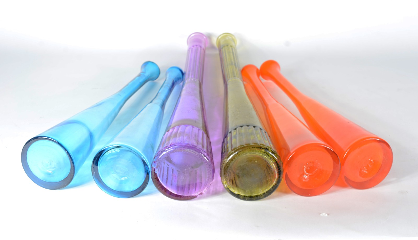 Seis vasos de coloridos de vidro decorativo. - foto 5 de 5