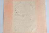 Nelson Leirner (1932-2020), Oferenda Para Um Te... - Colagem papel dourado com carimbos sobre papel de seda laranja - datado 1998.