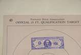 Nelson Leirner (1932-2020),  - Duas folhas papel “Official 25 Ft. Qualification Target (tiro ao alvo), com carimbos e colagens e uma dedicatória para Liane. Está dentro de um envelo