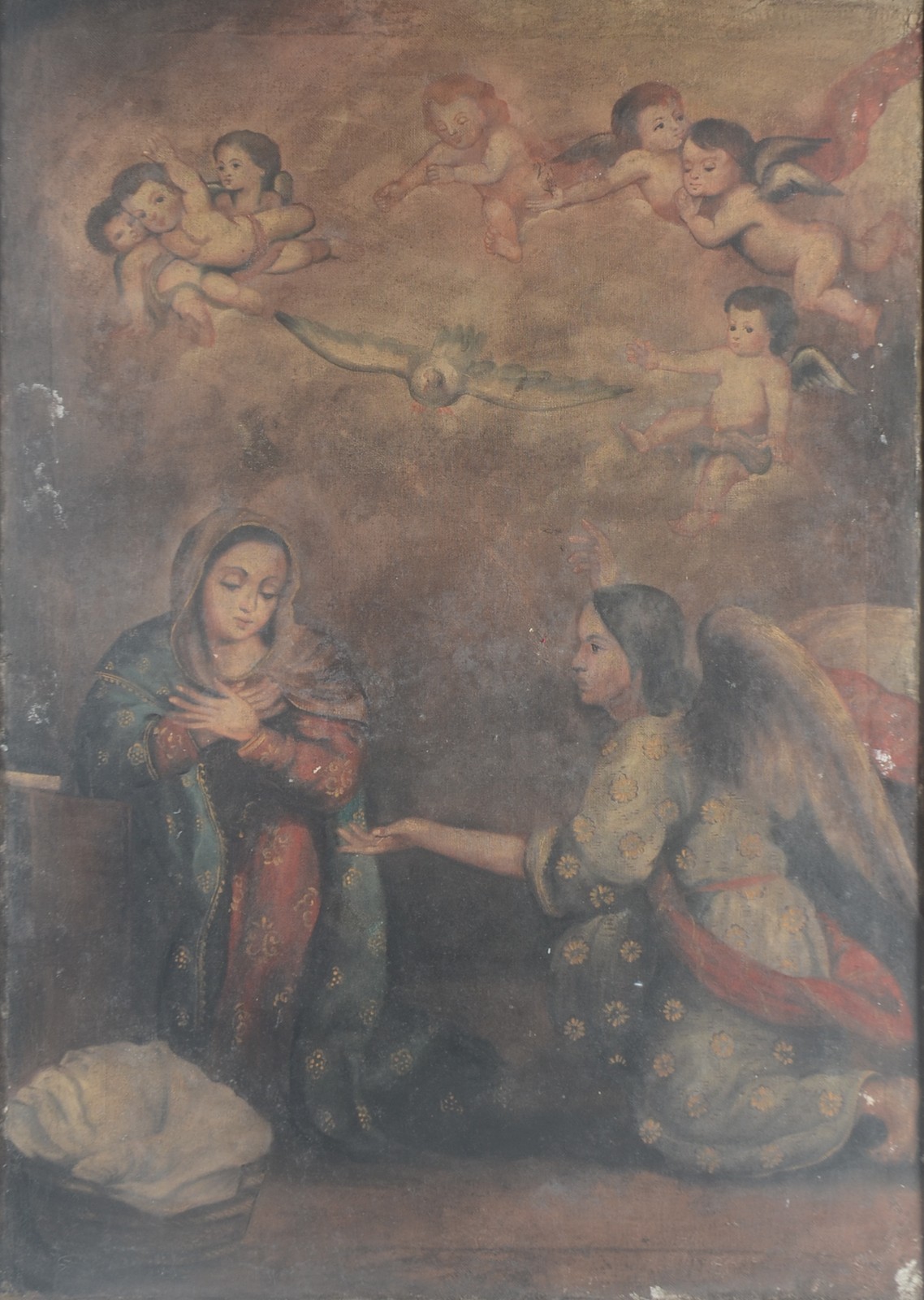Escola Cusquenha (1538), Virgem Maria e arcanjo - foto 1 de 11