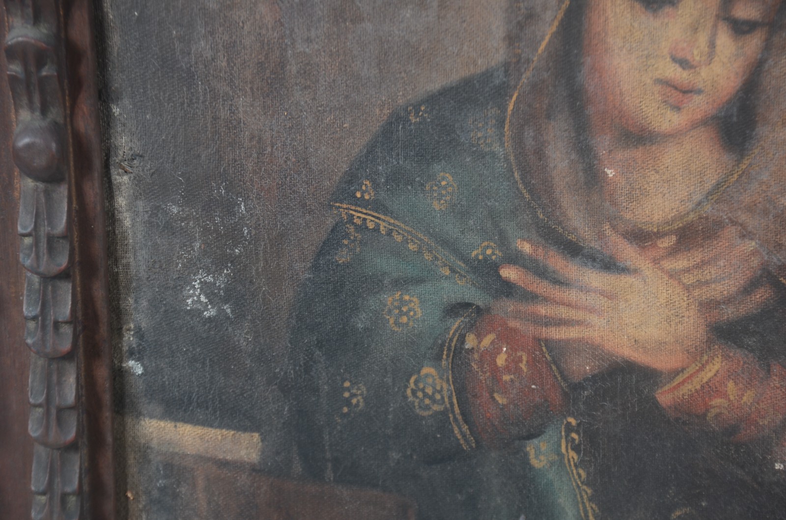 Escola Cusquenha (1538), Virgem Maria e arcanjo - foto 6 de 11