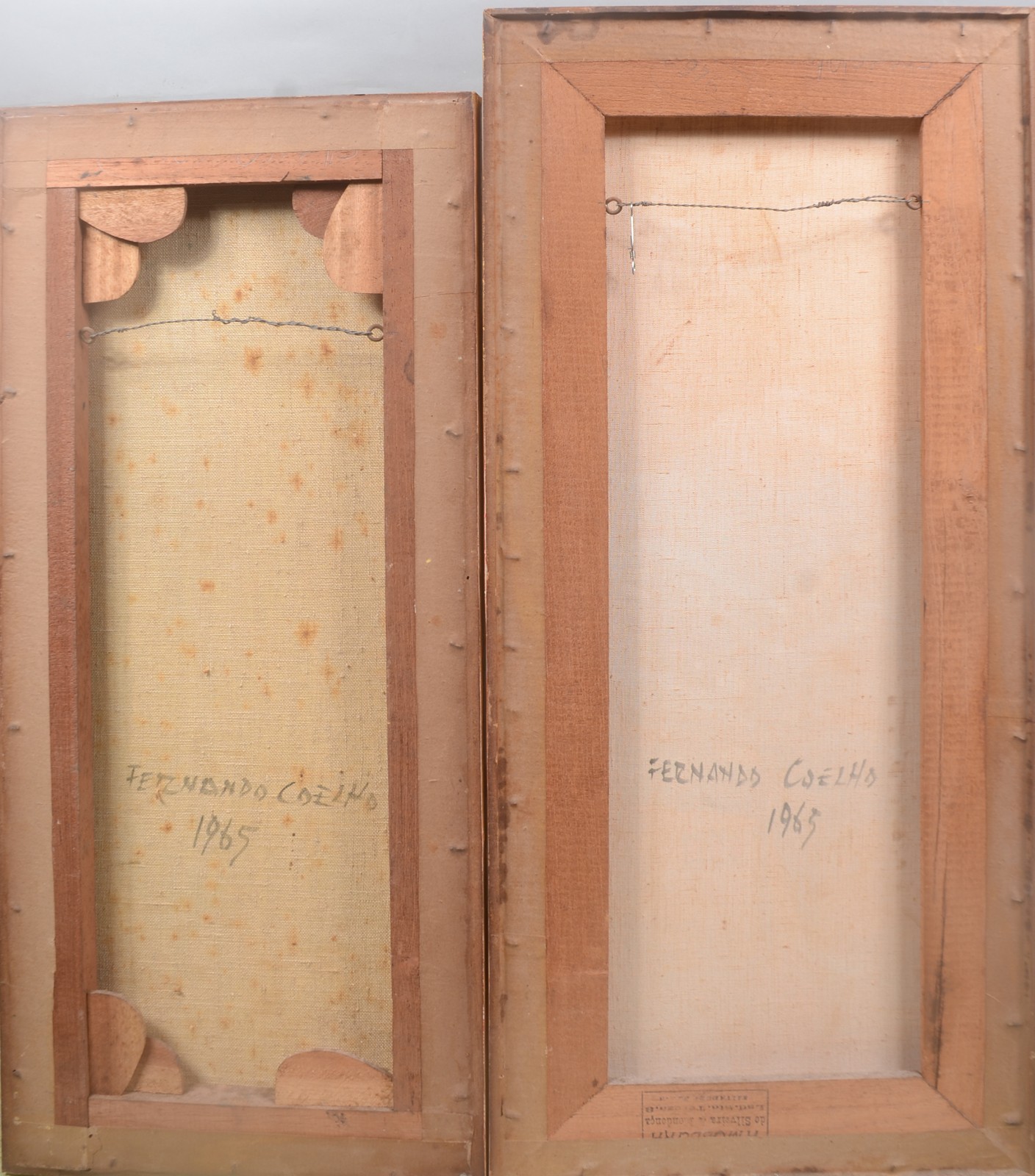 Dois quadros - óleo sobre tela, datados 1965. - foto 4 de 6