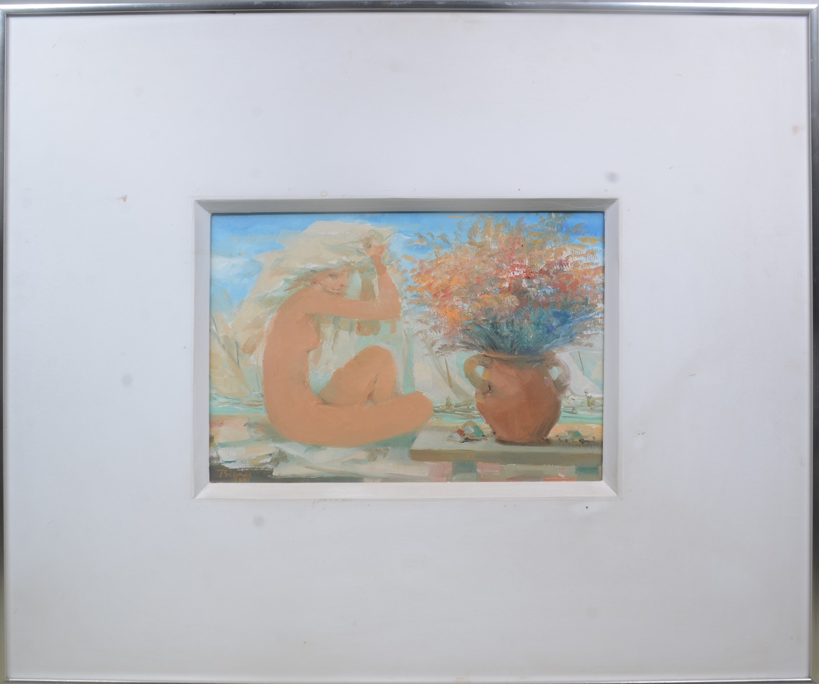 Enrico Bianco (1918-2013), Mulher com vaso de flores - foto 2 de 5