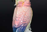 Estatueta de porcelana  representando ¨Cacatua ... - Estatueta de porcelana  representando ¨Cacatua rosa ¨ em Porcelana ENS,  Alemanha,  anos 40