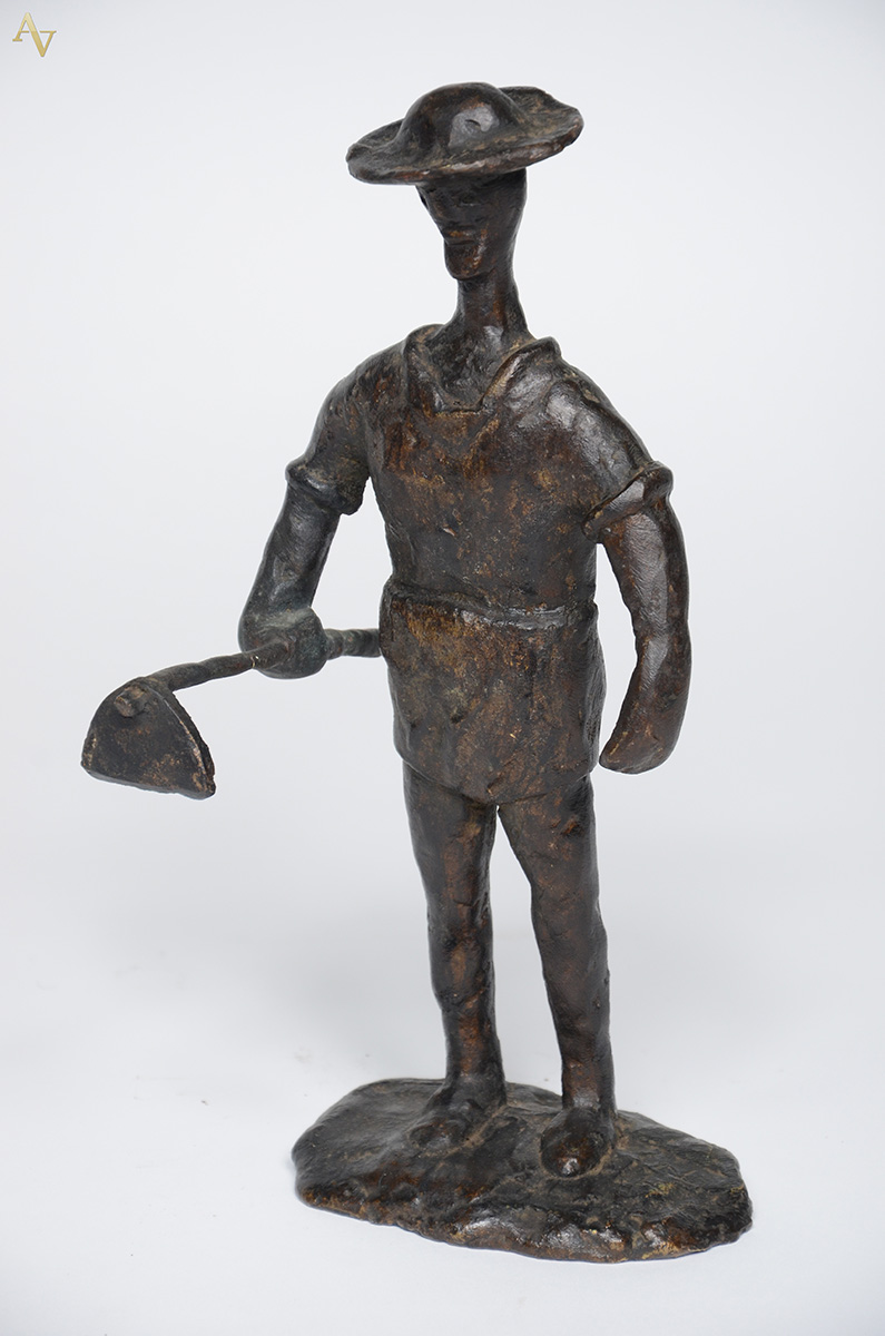 Escultura de bronze maciço "Lavrador", assinada A. R. Altura... - foto 1 de 2