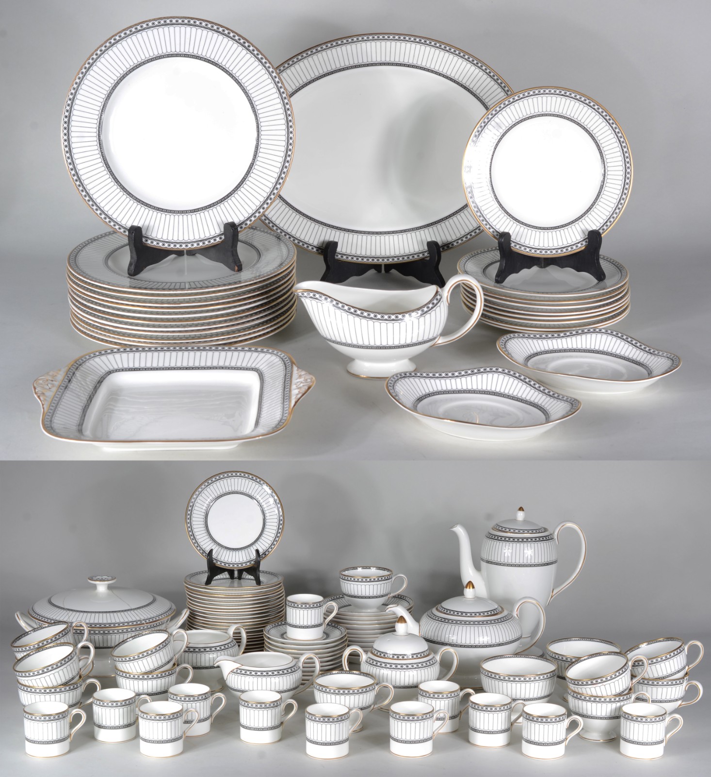 Aparelho de jantar, chá e café de porcelana inglesa Wedgwood... - foto 1 de 11