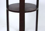 Mesa redonda Art Deco  de madeira nobre. - Mesa redonda Art Deco  de madeira nobre.