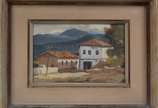 Edgard Oehlmeyer (1909-1967), Ouro Preto - Óleo sobre madeira.