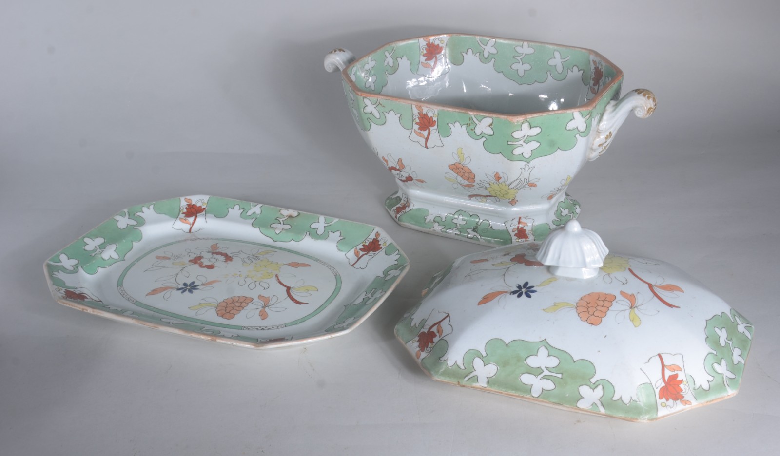 Aparelho de jantar de porcelana oriental "Mason's", decoração floral... - foto 6 de 11