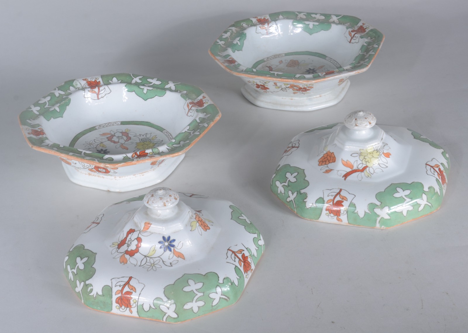 Aparelho de jantar de porcelana oriental "Mason's", decoração floral... - foto 7 de 11