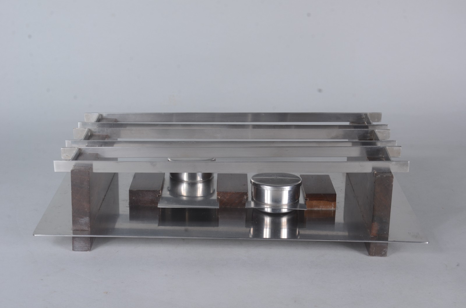 Rechaud de madeira e aço inox Hercules. - foto 1 de 7