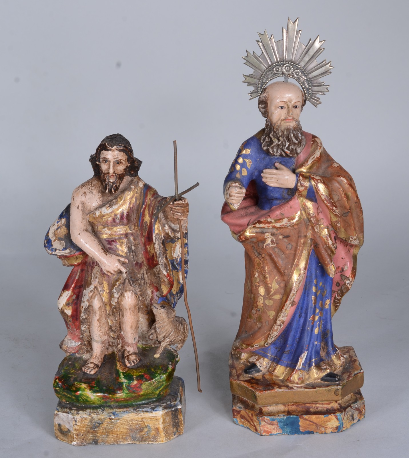 São João Baptista e São Joaquim - Duas antigas imagens de madeira... - foto 1 de 9