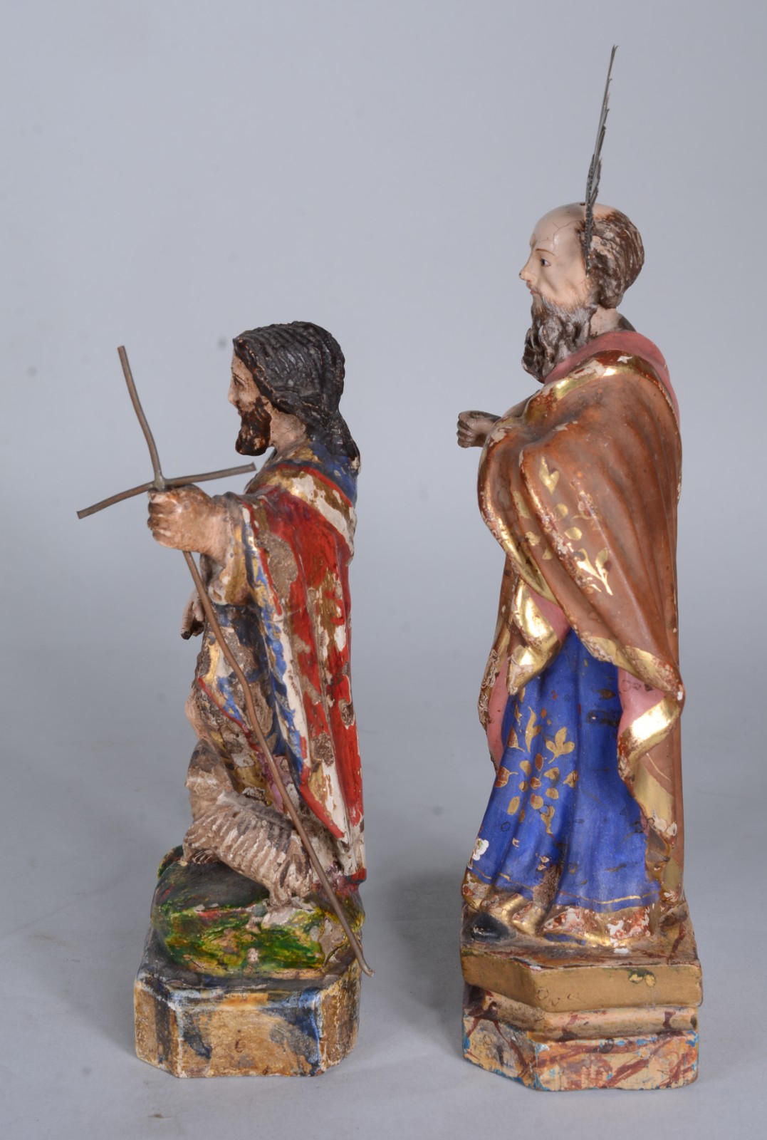 São João Baptista e São Joaquim - Duas antigas imagens de madeira... - foto 2 de 9