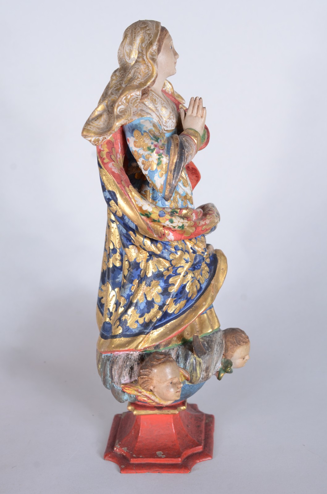 Imagem de Nossa Senhora em madeira policromada e dourada. - foto 4 de 8