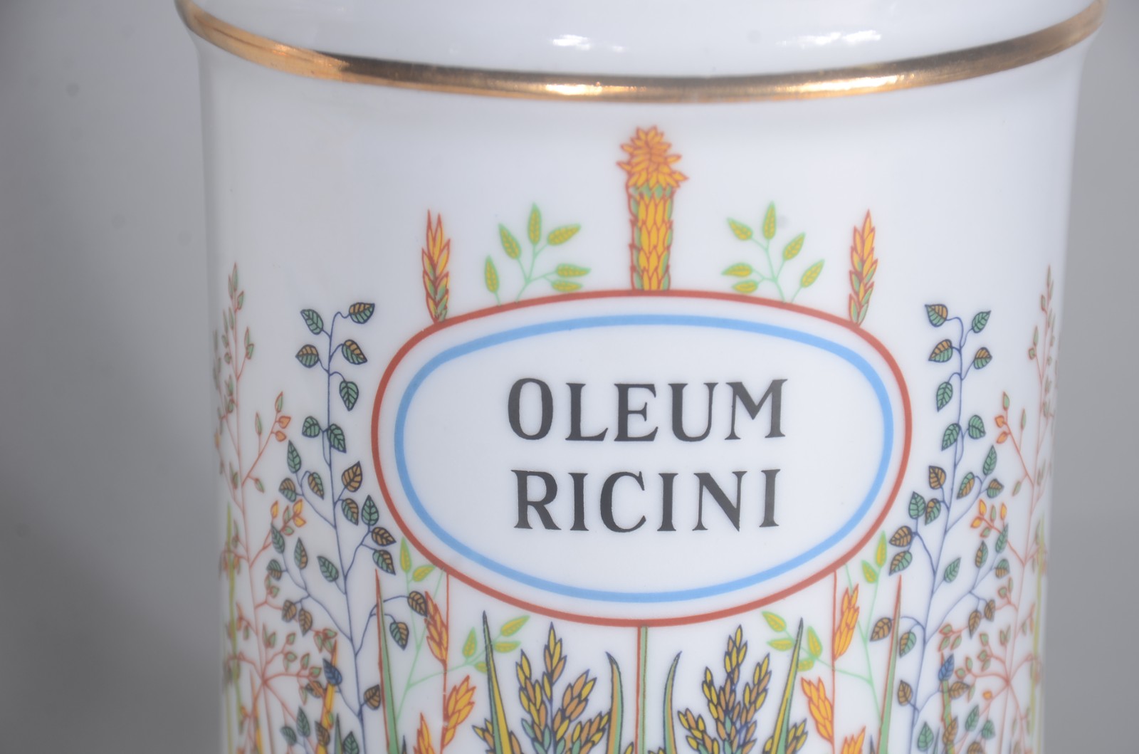 Par de potes de farmácia de porcelana Saler, nomes identificadores em... - foto 4 de 7