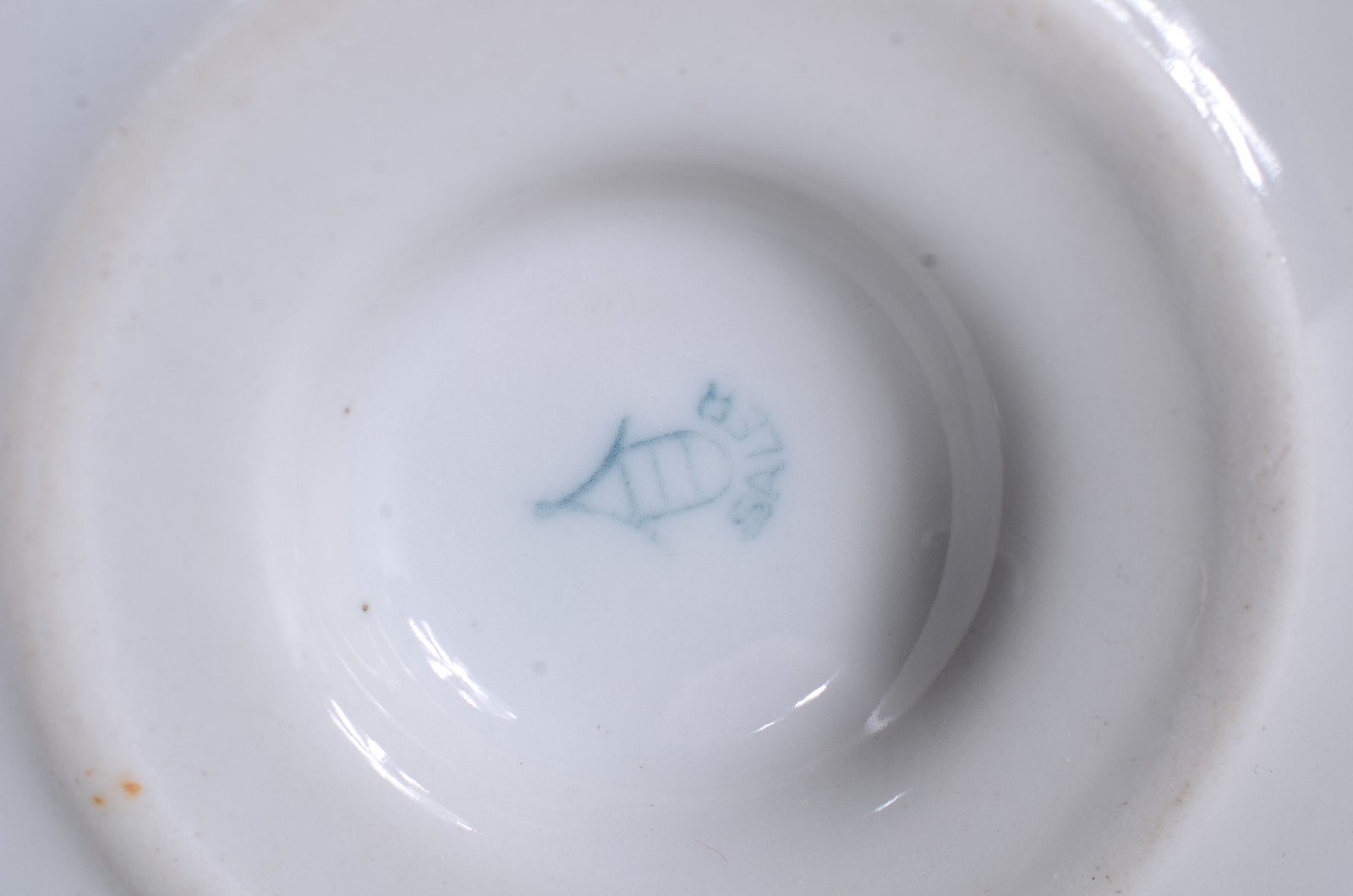 Par de potes de farmácia de porcelana Saler, nomes identificadores em... - foto 7 de 7