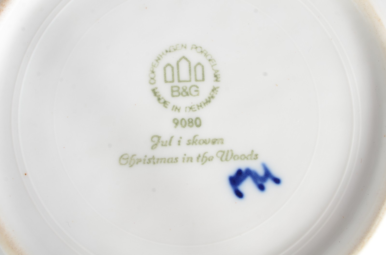 Dois pratos decorativos de porcelana dinamarquesa azul e branca... - foto 5 de 5