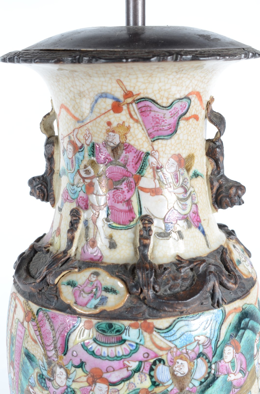 Abatjour de porcelana oriental. - foto 3 de 7