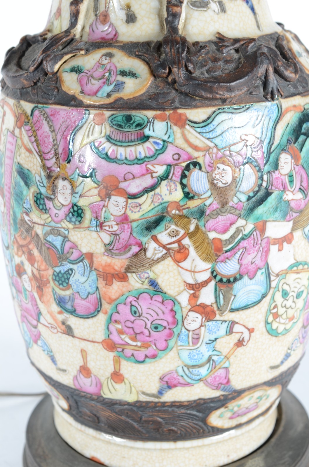 Abatjour de porcelana oriental. - foto 4 de 7