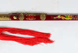 Espada de metal oriental, bainha decorada com d... - Espada de metal oriental, bainha decorada com dragões com bainha 