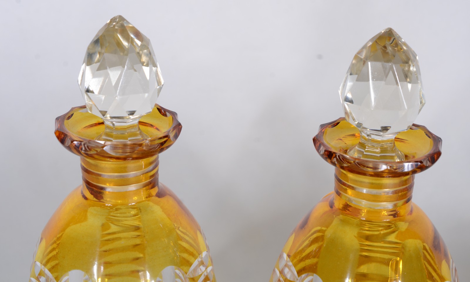 Conjunto para toilette de cristal double âmbar lapidado, composto de... - foto 7 de 9
