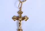Colar de ouro 18 k., contraste 750 feitio itali... - Colar de ouro 18 k., contraste 750 feitio italiano com crucifixo. (Por motivos de segurança a peça não se encontra na loja).