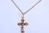 Colar de ouro 18 k., contraste 750 feitio itali... - Colar de ouro 18 k., contraste 750 feitio italiano com crucifixo. (Por motivos de segurança a peça não se encontra na loja).