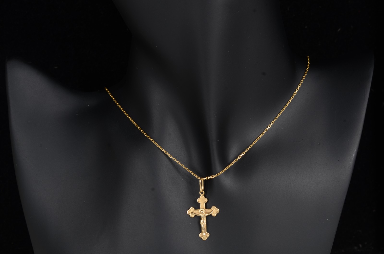 Colar de ouro 18 k., contraste 750 feitio italiano com crucifixo... - foto 5 de 9