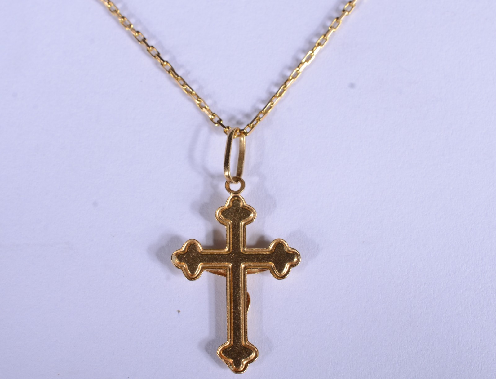 Colar de ouro 18 k., contraste 750 feitio italiano com crucifixo... - foto 6 de 9