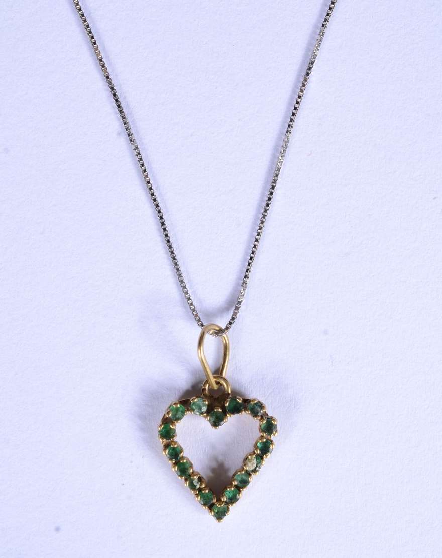 Colar de ouro 18 k. e ouro branco, esmeraldas e... - Galeria Alphaville