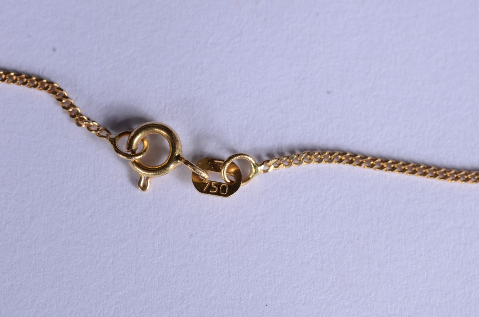 Colar de ouro 18 k., contraste 750 feitio veneziano com pendente... - foto 7 de 7