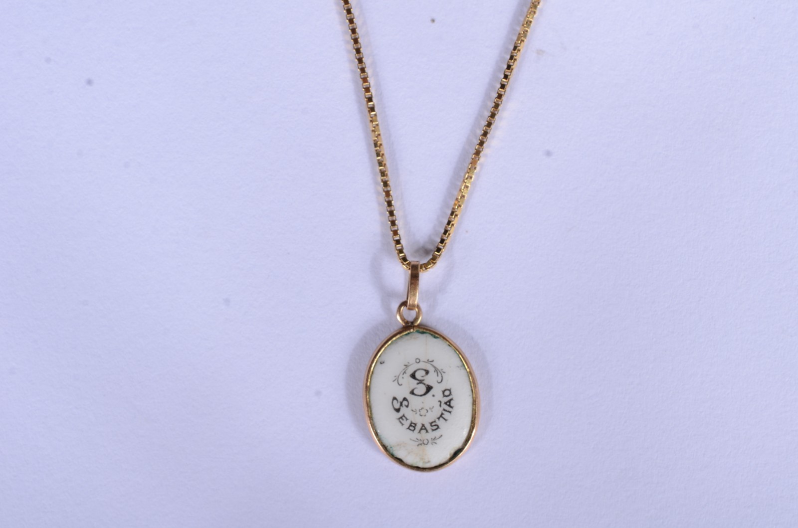 Colar de ouro 18 k., contraste 750 feitio italiano com pendente de... - foto 5 de 7