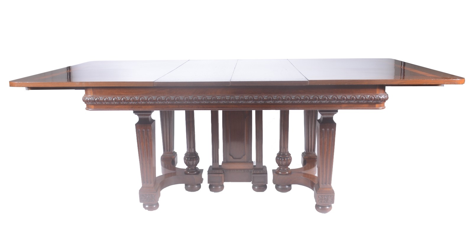 Conjunto para sala de jantar, composto de mesa de madeira nobre... - foto 3 de 10