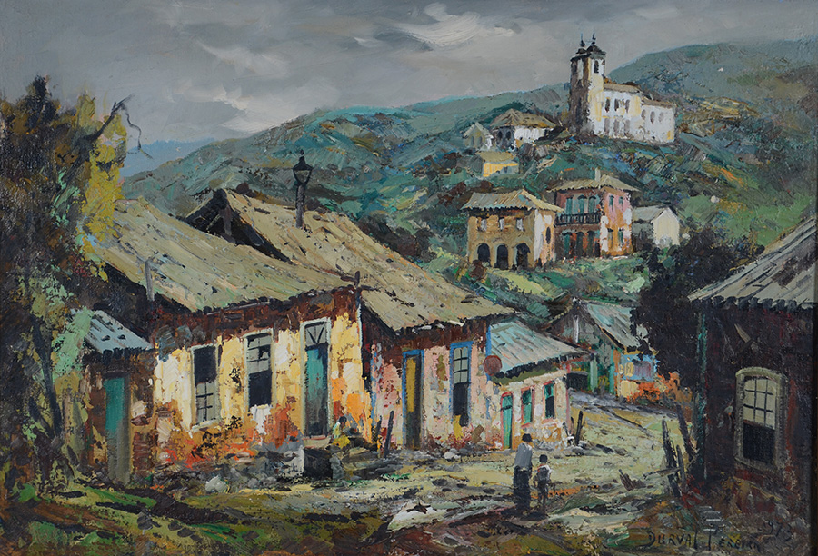 DURVAL PEREIRA (1921 - 1984) - Casario - ost - 70 x 100 - foto 2 de 3