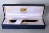 CARAN D' ACHE,  - Caneta Caran D' Ache na cor preta banhado com ouro suiço, no estojo.