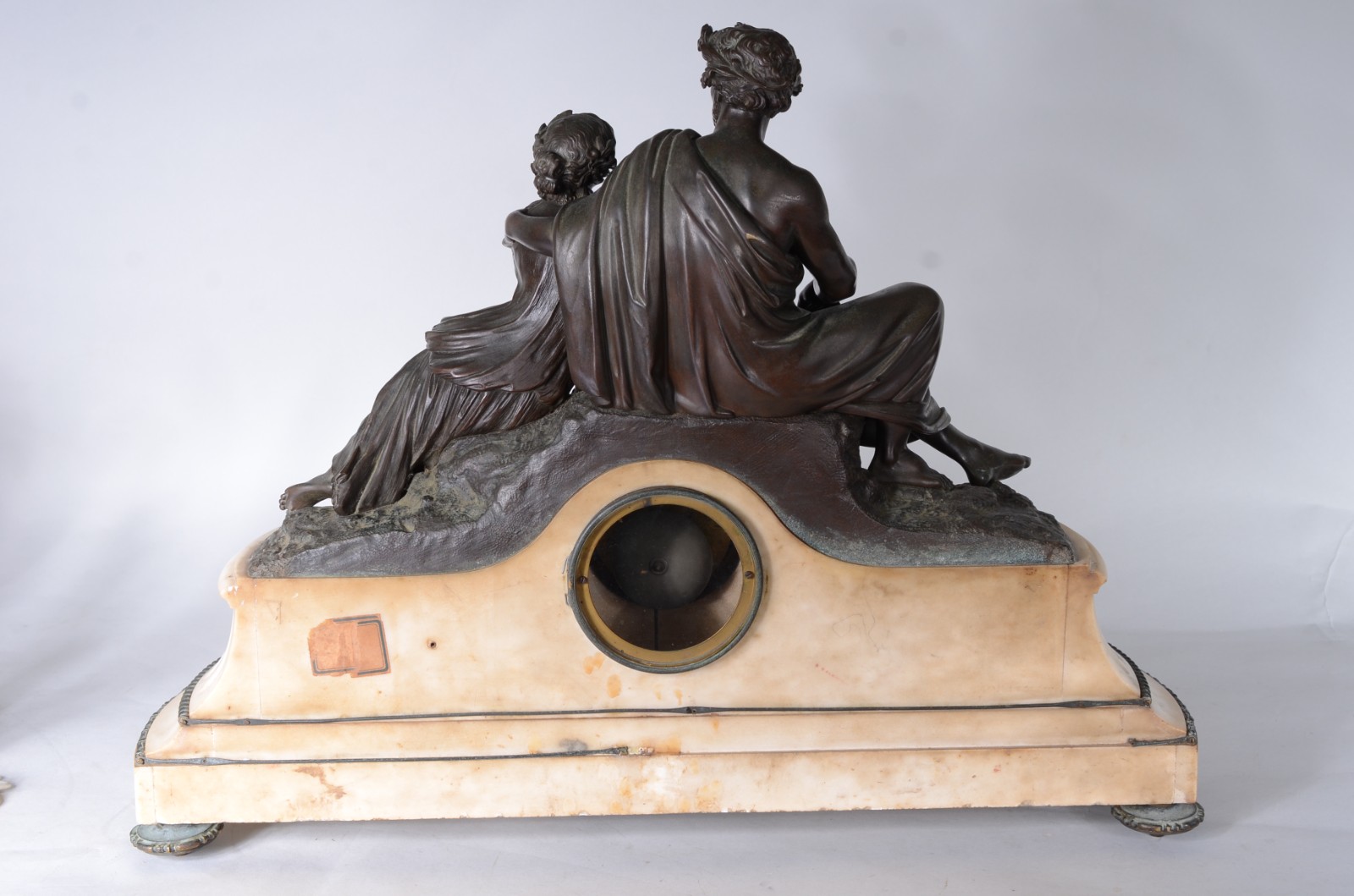 Relógio Frances século XIX com escultura em bronze Neoclássica... - foto 6 de 11