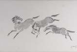 Yoshiya Takaoka (1909-1978), Cavalos - Guache sobre papel.