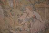 Gobelin frances com motivo de cena campestre. - Gobelin frances com motivo de cena campestre.