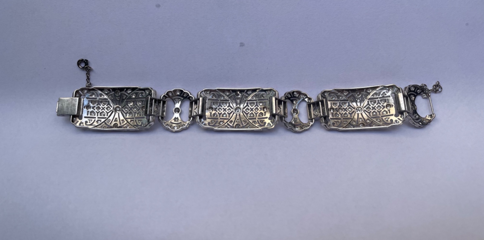 Pulseira de platina com 2 ct de brilhantes, lapidação Brasil 8/8... - foto 3 de 6