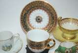 Conjunto com 11 xícaras de porcelana, diversos ... - Conjunto com 11 xícaras de porcelana, diversos modelos e procedências.